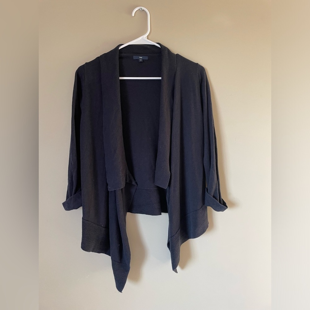 GAP Black Open Front Cardigan NWOT size small oversized